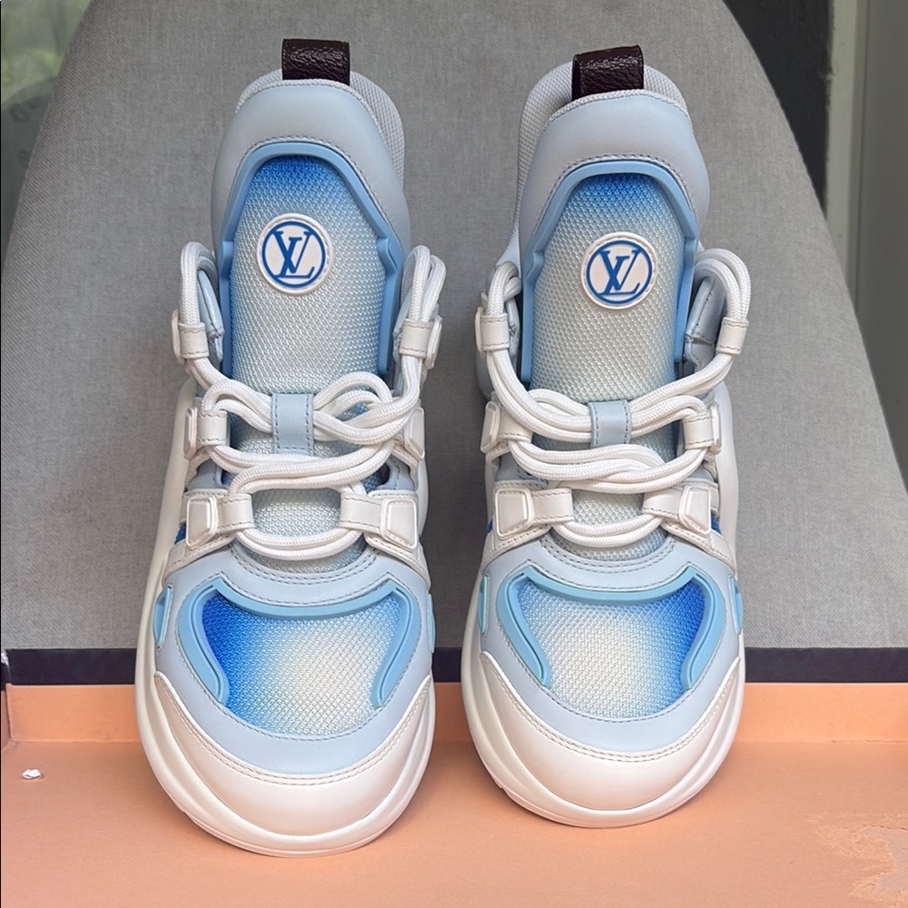 Louis Vuitton Blue and White Archlight Sneaker